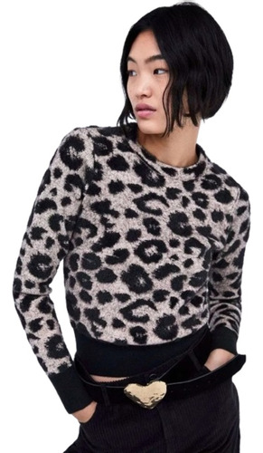 Sweater Animal Print Importado Usa Talle S