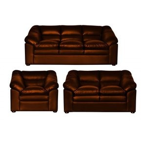 Dmuebles Sala Felisa 3-2-1 Ultracuero Marron.envio Gratis