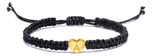 Pulseras Trenzadas Con Cuerda De Corazón Ajustable Con