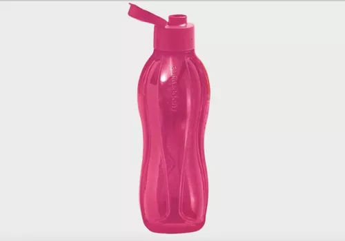 Botella Tupperware 1 Litro Eco Twist Deporte Escuela Trabajo Color Rosa