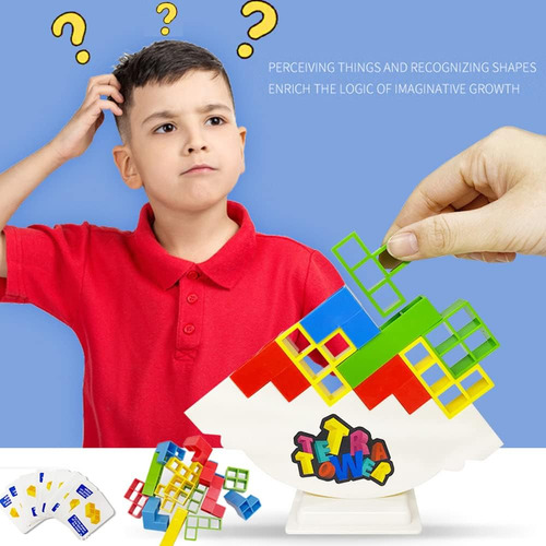 Homelam Tetra Tower Apiling Blocks Balance Game - 48 Pcs Tet
