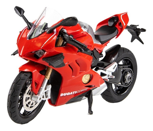 Moto Ducati Panigale V4s De Metal En Miniatura Con Luces Y