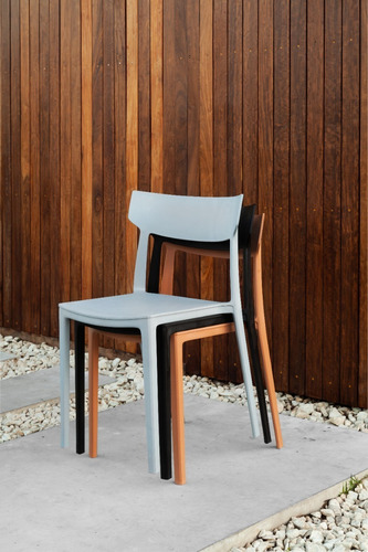 Imagen 2 de 3 de Pack X2 Silla Rio Apilable Apta Exterior Rossi