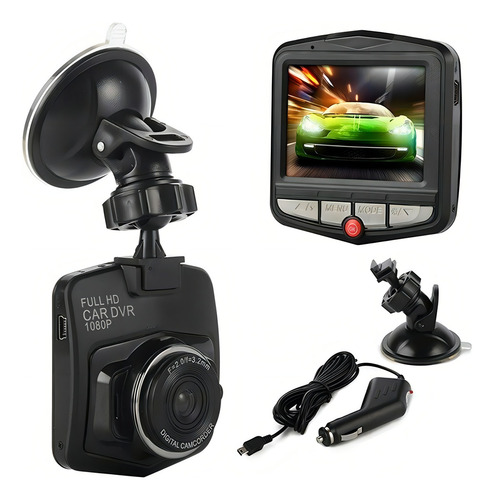 Cámara Camtek Dvr Hd 1080p Autos Gt300 Nocturna Negra