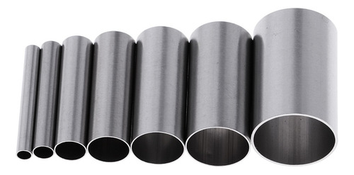* 7 Unids Acero Inoxidable Forma Redonda Moldes Cilíndricos