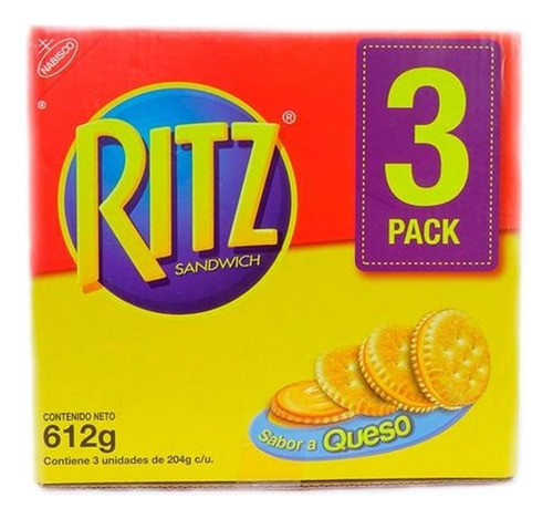 Galletas Queso Ritz 18 Unidades/34g