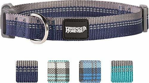 Friends Forever Collar Para Perro A Cuadros Para Perros, Pat