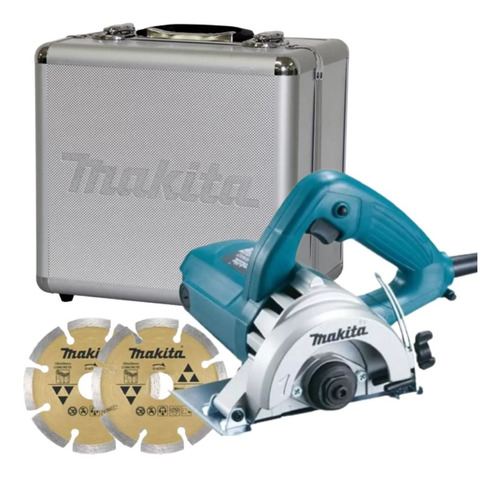 Serra Marmore 4.3/8 220v 4100nh3zx2 Makita C/ Discos  Maleta