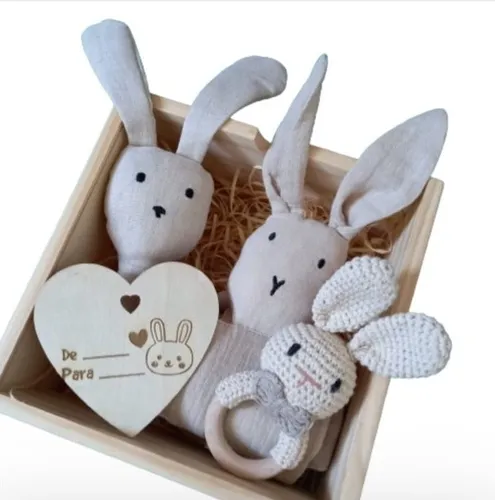 Caixa Presente Maternidade Recém-nascido Mamãe,coelho Páscoa