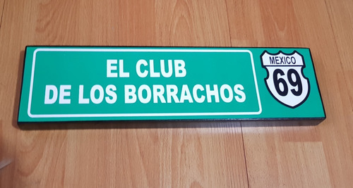 Club De Los Borrachos Cantina Cuadro Cartel Bar C905