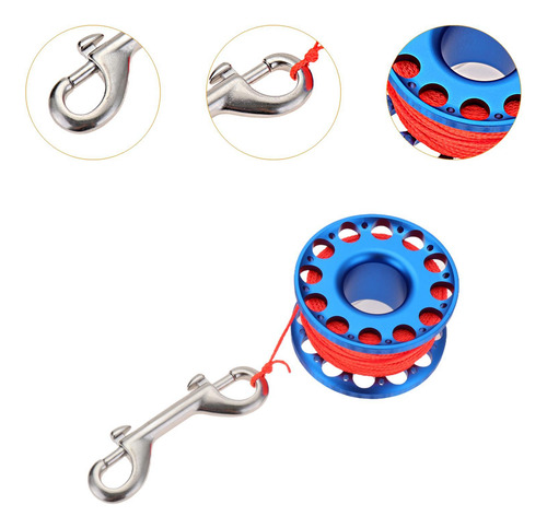 Duikreel Wreck Cave Finger Spool Met Carrete De Color Azul