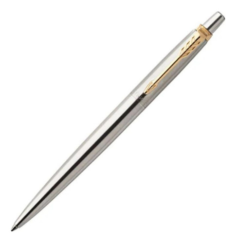 Boligrafo Jotter Stainless Steel Golden Parker Tinta Azul