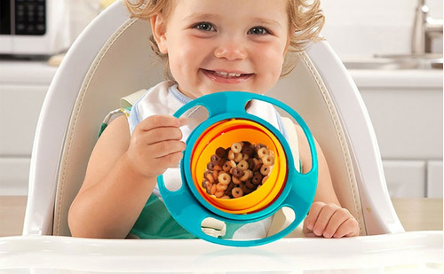 Plato Gyro Spin Bowl Antiderrame 360 Niños Bebe Taza Juguete