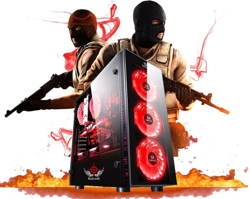 Imagem 2 de 8 de Pc Gamer I5+8gb+ssd480+gt710 Roda Gta 5 Fortnite Fifa Csgo