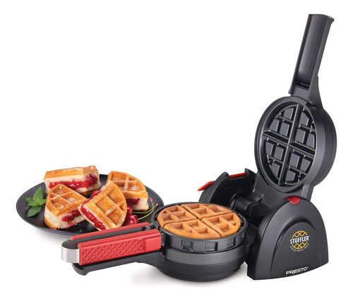 Presto 03512 Stuffler Waffle Maker, Belga, Grande, Negro