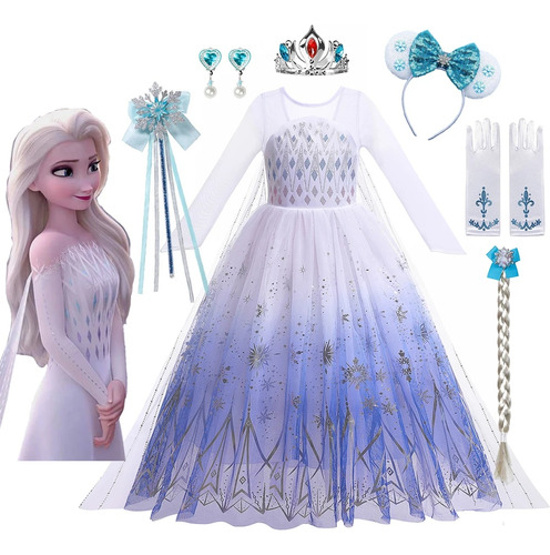 Vestido De Fiesta De Princesa Elsa Para Niñas, Película Froz