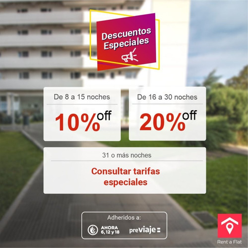 Imagen 1 de 14 de Alquiler Temporario X Dia/mes_depto 2 Dorm_balcon_wifi_aa