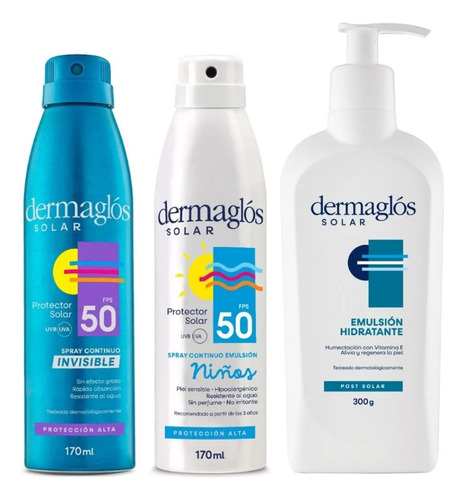 Dermaglós Combo Protección Solar Emulsión Fps50 + Post Solar