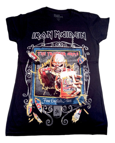 Iron Maiden Trooper Polera Mujer Talla M Y L Blackside 