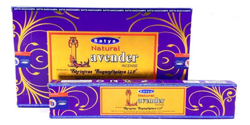 Sahumerios Satya Nag Champa - 12 Unidades Fragancia Natural Lavender