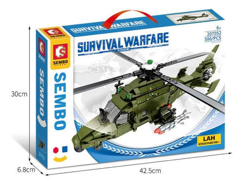 Armable Con Bloques- Helicóptero Se Transforma En Robot 596 Militares