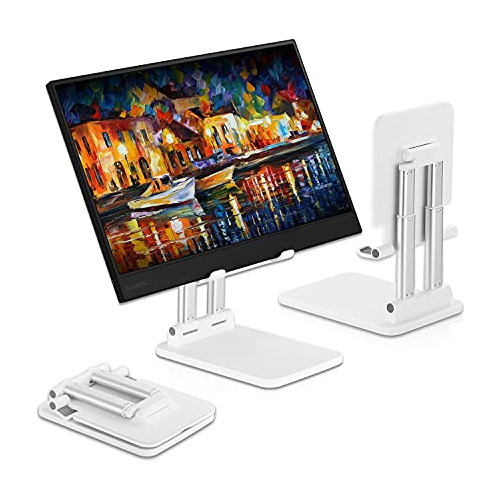 Tablet Holder Solid Sturdy Stand, Dual Tube Foldable Fo...