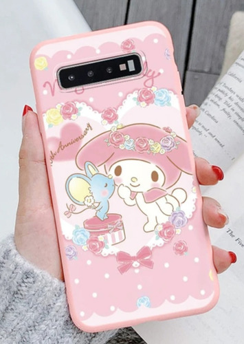 Case De Silicona My Melody Para Samsung Galaxy S10 Plus.