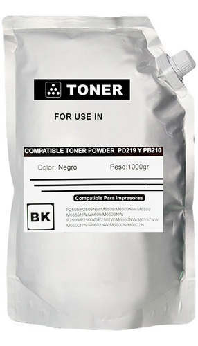 Polvo Toner  Pantum Pd219 Y Pb210 Imp P2509 M6500 P2500w