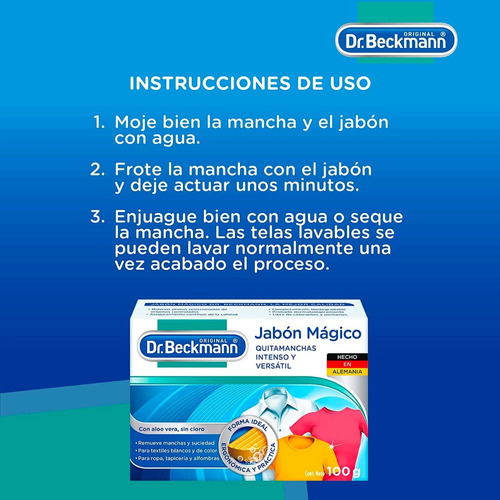 Jabón Mágico Quitamanchas Intenso Remueve Mancha Dr Beckmann