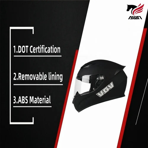 Casco De Moto Deportivo Negro Certificado Dot Con Bluetooth