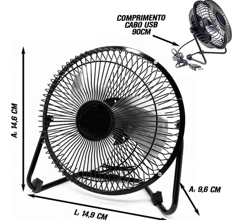 Mini Ventilador Usb Portátil Silencioso De Escritorio