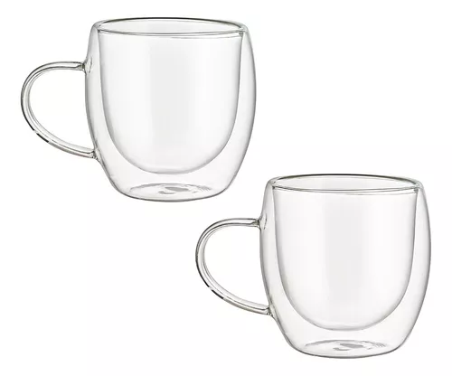 Taza Tarro De Vidrio Para Café Capuchino Crisa 266ml- 12pzas