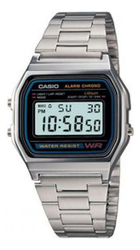 Reloj Para Hombre Casio A_158wa_1 A_158wa_1 Plateado