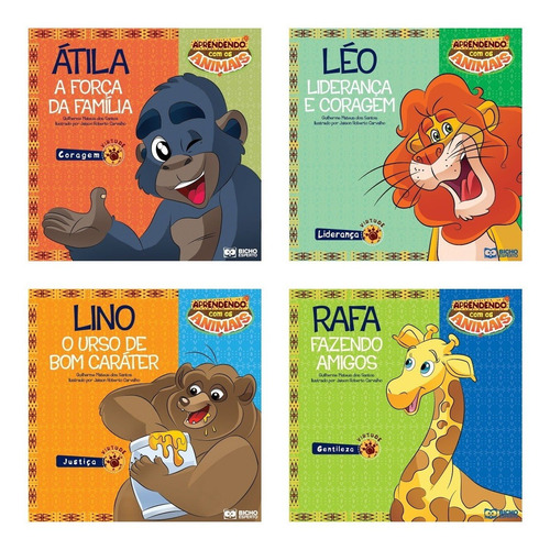 Livro Infantil Coleção Aprendendo Com Os Animais - Valores