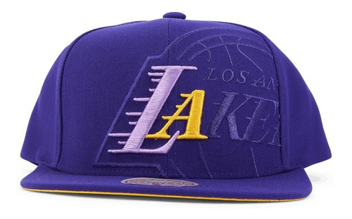 Gorra Mitchell And Ness Los Angeles Lakers Xl Logo Nba Basqu