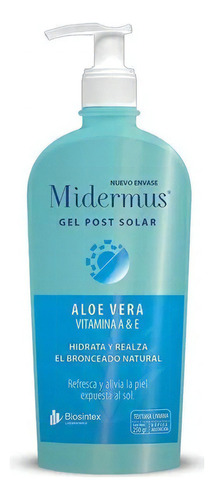 Midermus Post Solar Con Vitamina A Y E Gel 240g Solar Gel Post Solar - Unidad - 1 - 250 g