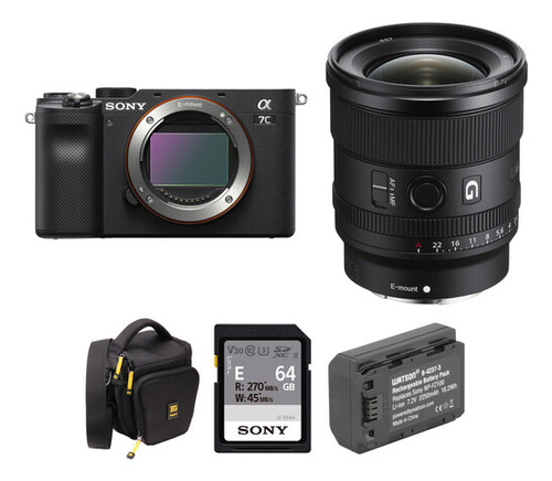 Cámara Sony A7c Mirrorless Con Lente 20mm Y Kit Accesorios