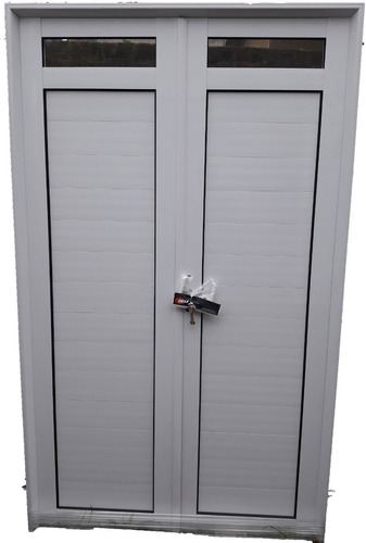 Puerta Aluminio Doble 150x200 10cm Vidrio Entero