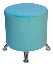 Comprar Puff Banco Redondo Tento Tanto Con Patas Cromadas
