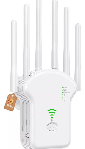 Roteador Rf 6 Antenas 300mbps Wi-fi Branco Longo Alcance