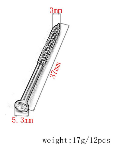 Tornillos Para Pastilla De Guitarra 6 Piezas