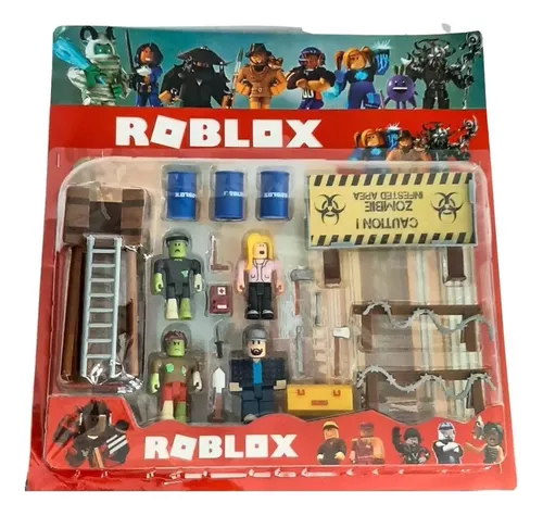 Kit Bonecos Roblox Zumbi Attack Aventura Brinquedos Infantil