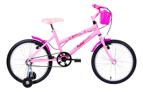 Bicicleta Aro 20 Infantil Mtb Girl Com Roda Lateral Cor Rosa