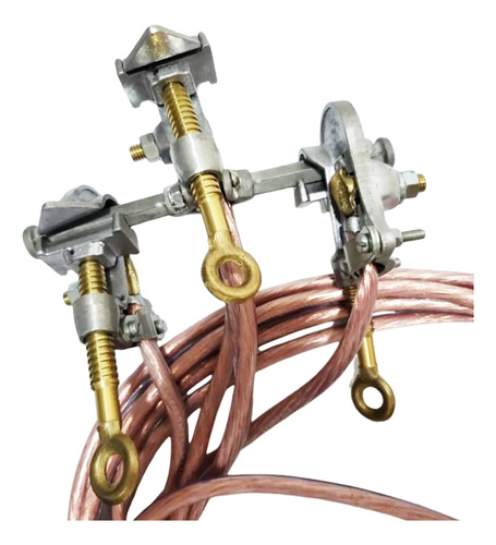 Conjunto Aterramento Trifásico Com Grampos E Cabo Cristal