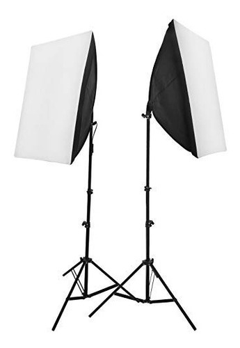 Kit De Luces Continuas De 02 Soft Box Con 8 Focos De 85watts