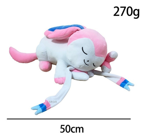 Boneca De Pelúcia Pokémon Eeveelution Sleep Sylveon