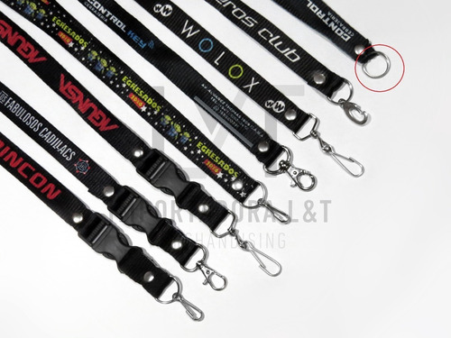 Imagen 5 de 7 de Cintas Negras Logo Impresas Full Print Argolla Sin Fin 200u