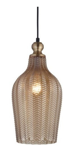 Imagen 1 de 4 de Lampara Colgante Vidrio Vintage Ambar Zoilo Leuk 18 Cms
