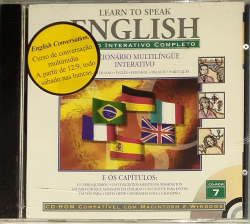 Pc Learn To Speak English Curso Interativo Completo Cd 7
