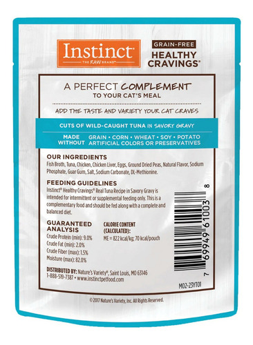 Imagen 2 de 7 de Alimento Húmedo Healthy Cravings De Atún Para Gatos 85g
